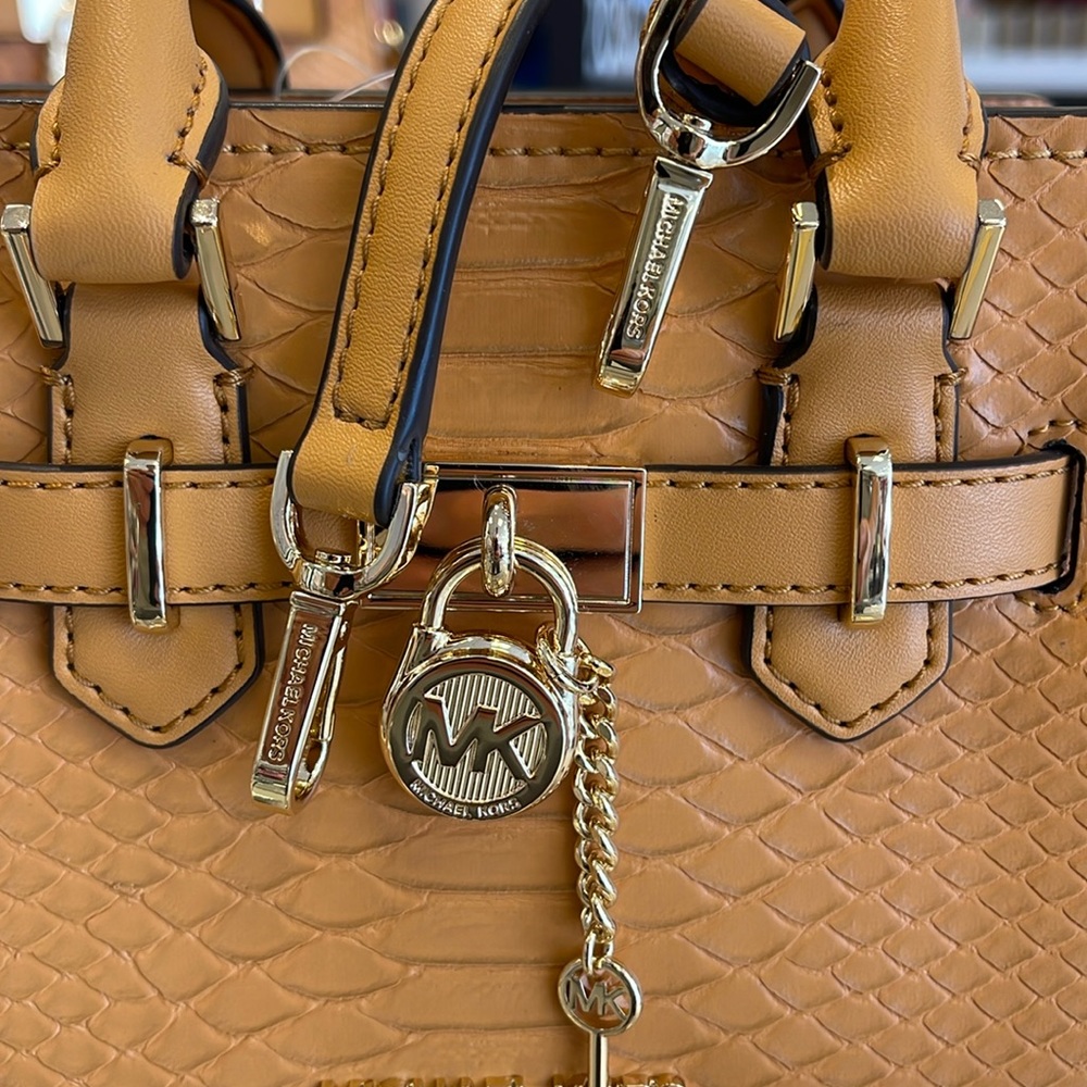 Michael Kors Hamilton XS Satchel Handbag Xbody Crossbody Leather Cider 
NWT - Picture 2 of 16